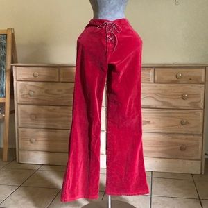 Vintage corduroy lace front pants